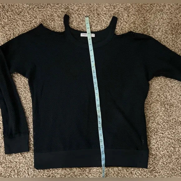 Evereve Project Social T Black Mesh Tunic Size Medium - Picture 4 of 7